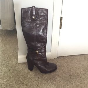 Audrey Brooke brown leather boots