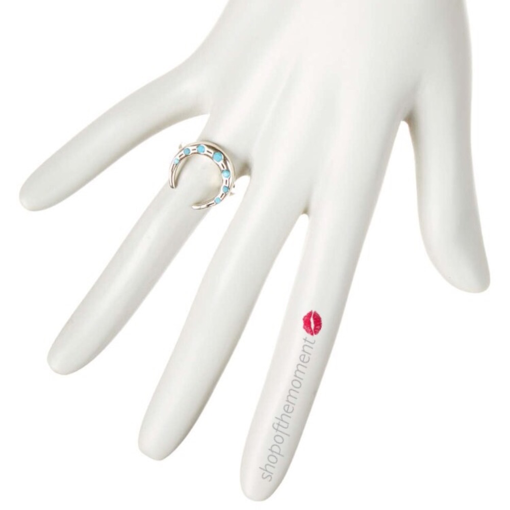 🌙🆕 The2Bandits ❖ Moonchild Ring ❖ in Silver/Turq - Picture 5 of 7