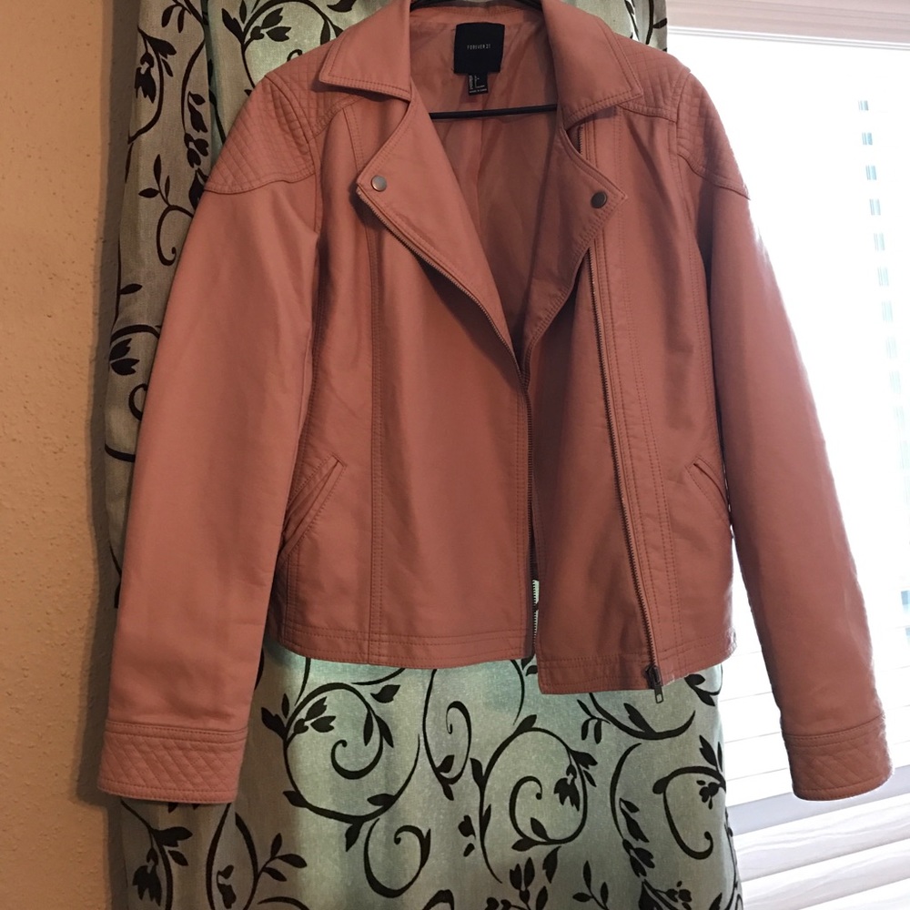 🌸SOLD🌸Pink leather jacket