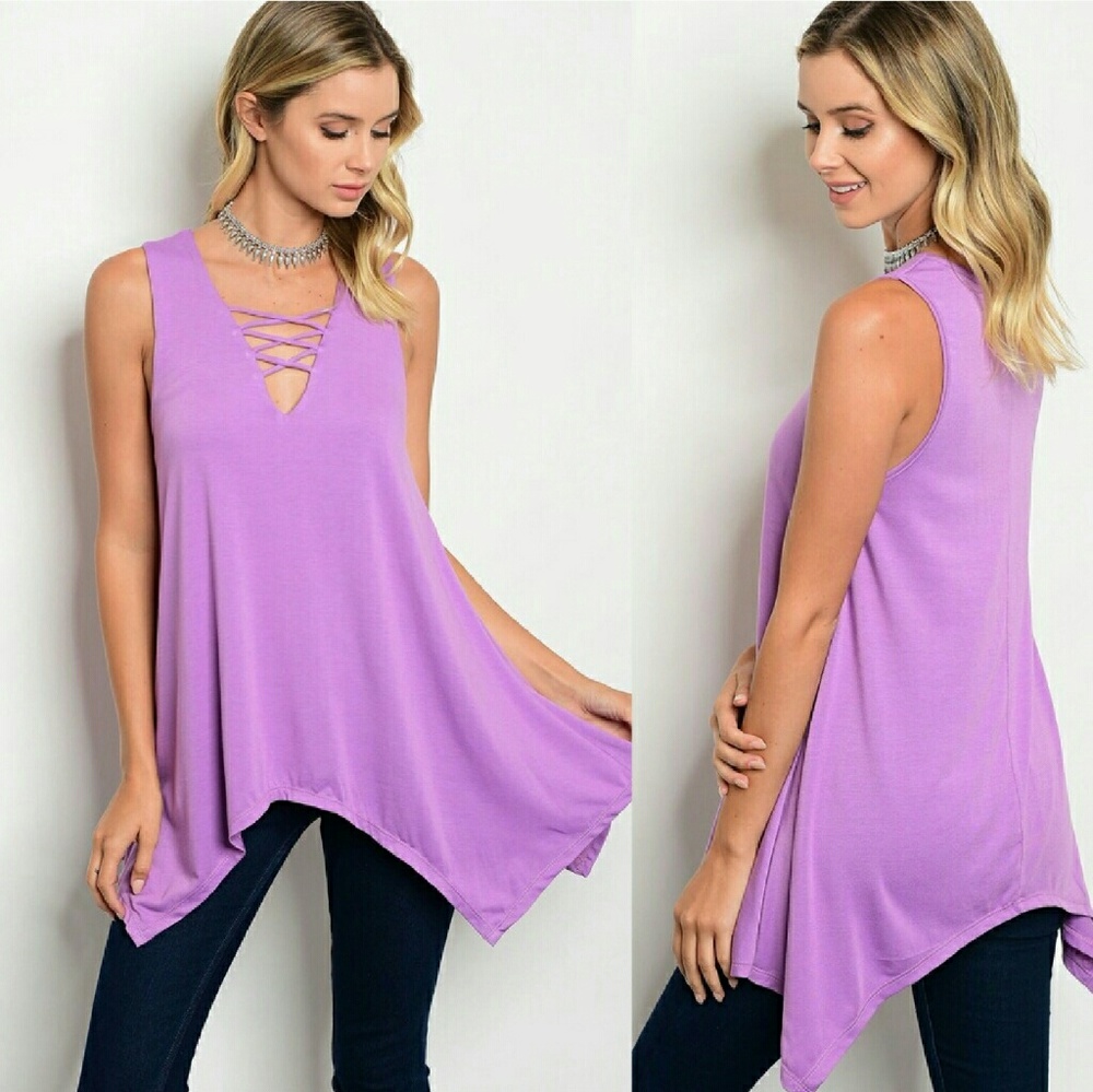 ▪️lilac criss cross tunic▪️