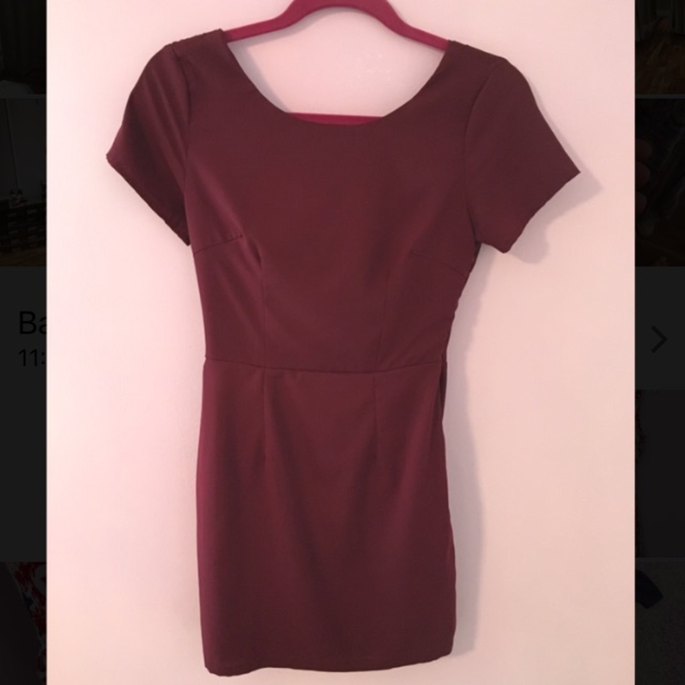 Burgundy dress