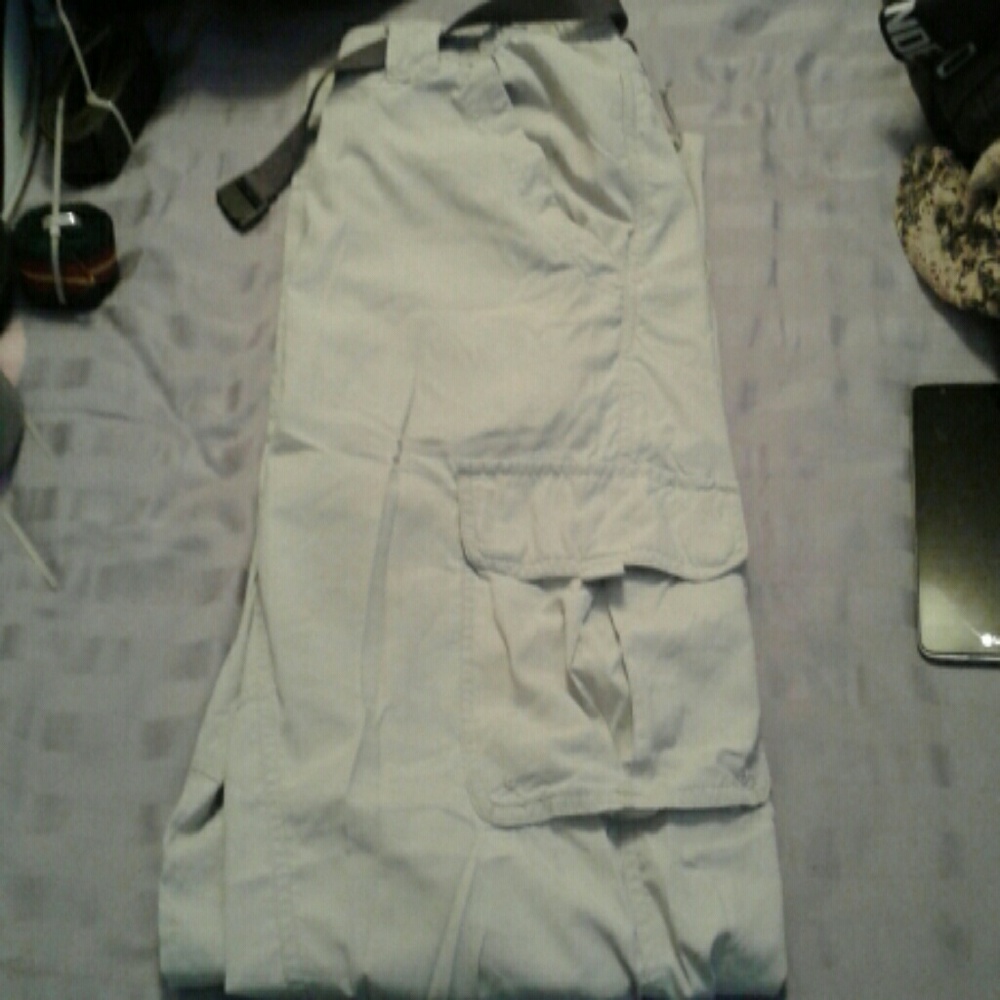 columbia titanium, belted cargo pants