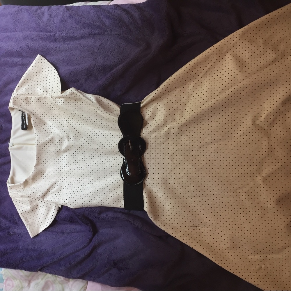 White leather dress