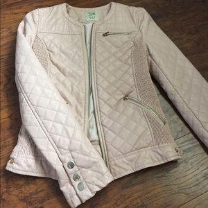 Zara leather bomber jacket