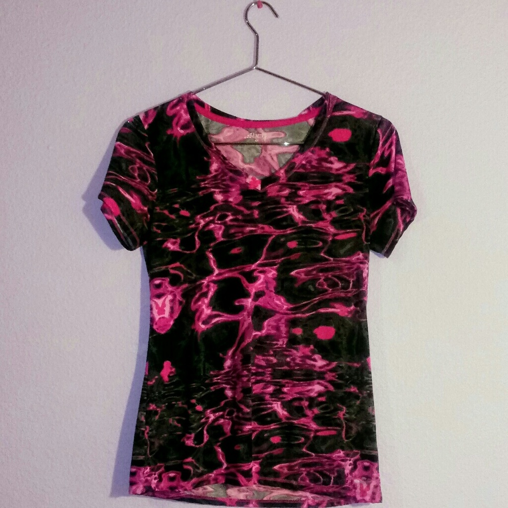 Pink and Grey Camo Sport Tee