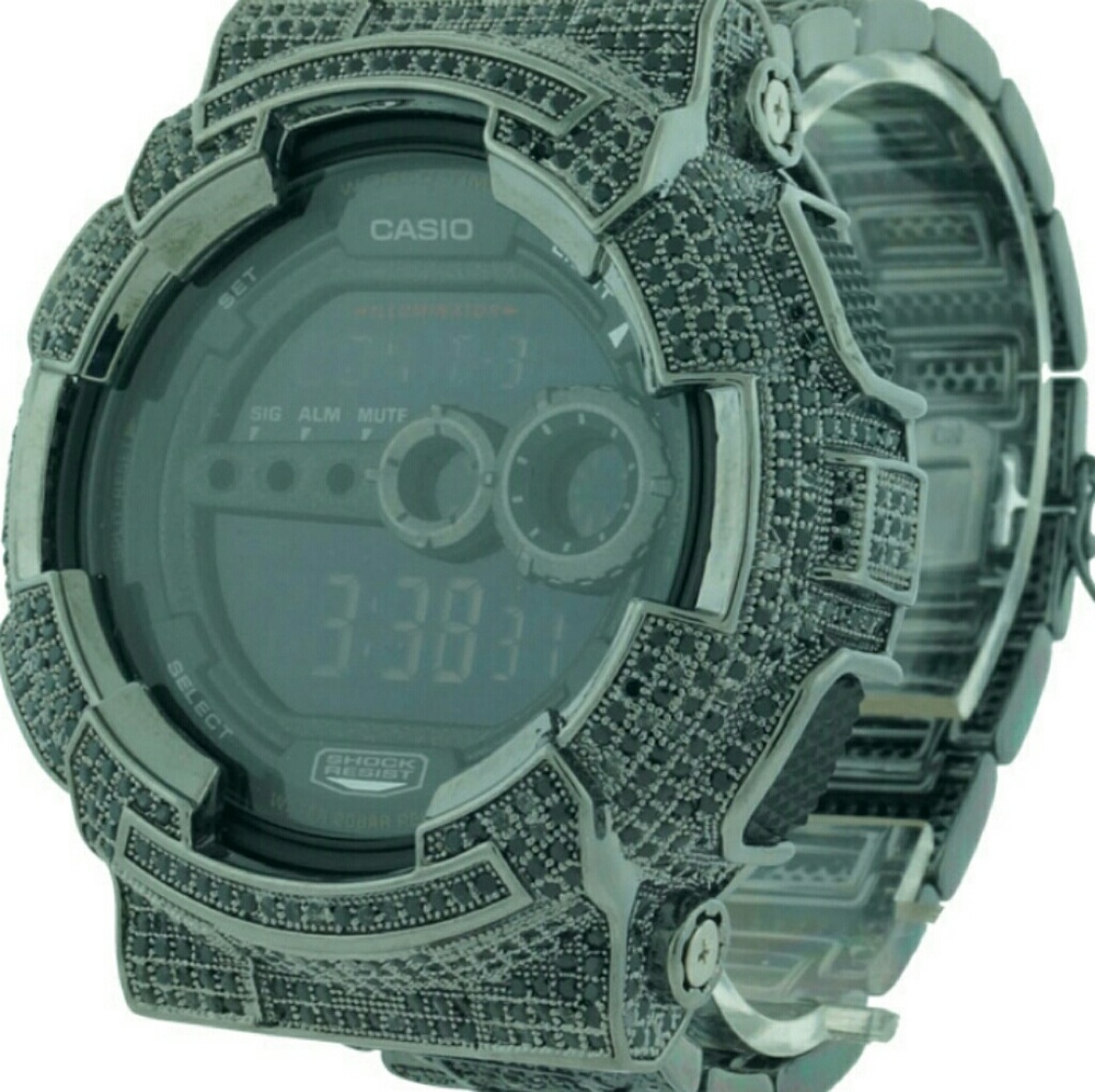 Lab Created  Diamond Custom G Shock Watch (unisex)