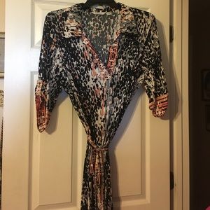 Boutique leopard print shirt dress