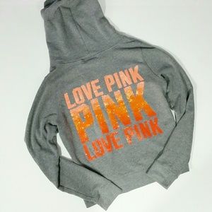 Victorias Secret Love Pink Sequin Sweatshirt