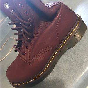 maroon doc marten boots