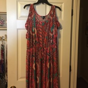 Cold shoulder Paisley Print Boutique dress