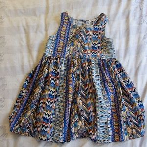 TRIBAL PRINT BABYDOLL STYLE DRESS