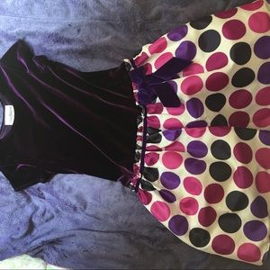 Velvet polkadot dress