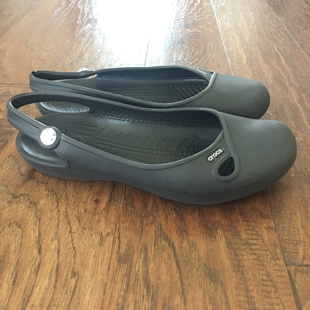 Black Crocs clog/mule sling back sandal