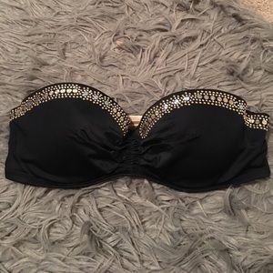 Sparkly black bathing suit top