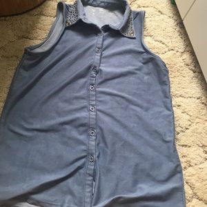 Girls vest studded top