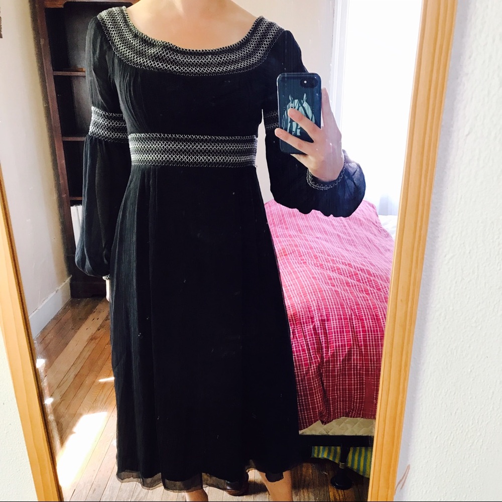 Navy Silk Catherine Malandrino dress