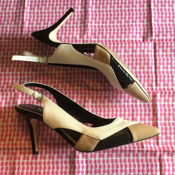 White House Black Market Slingback Pumps. Sz 10. - Picture 3 of 6