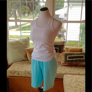 NWT Cyan Blue Exercise Shorts - Size Large