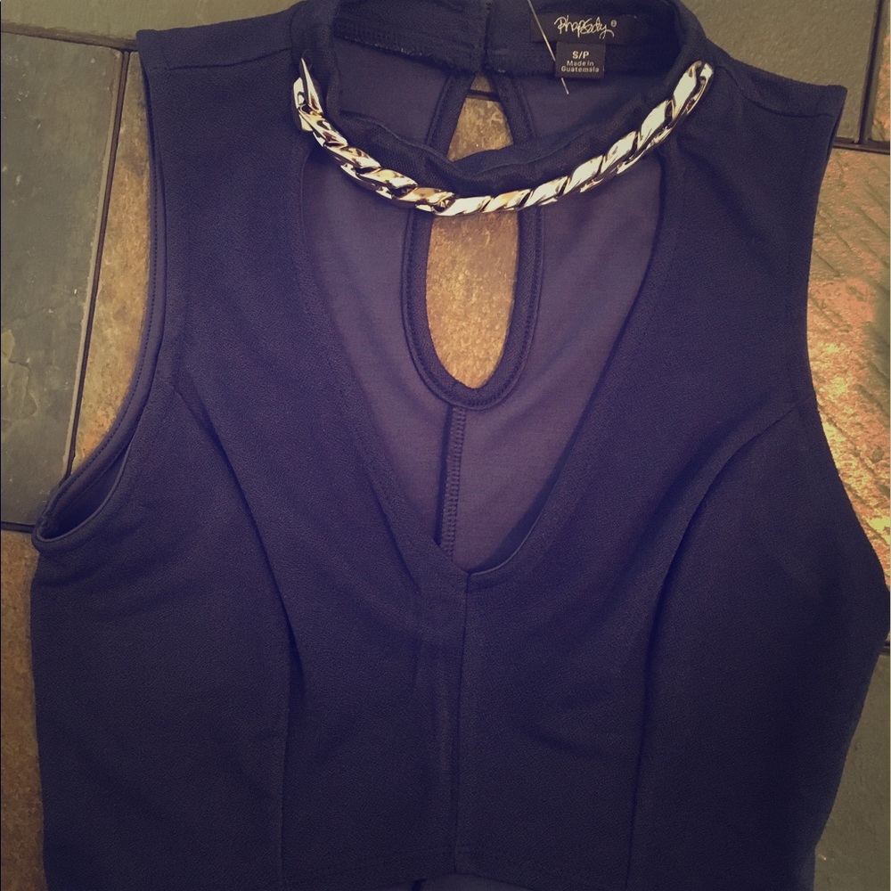 Women's Navy Blue Crop Top size small