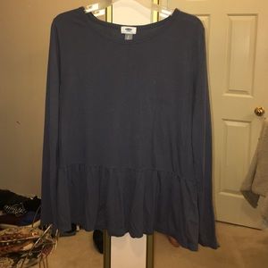 Gray peplum shirt