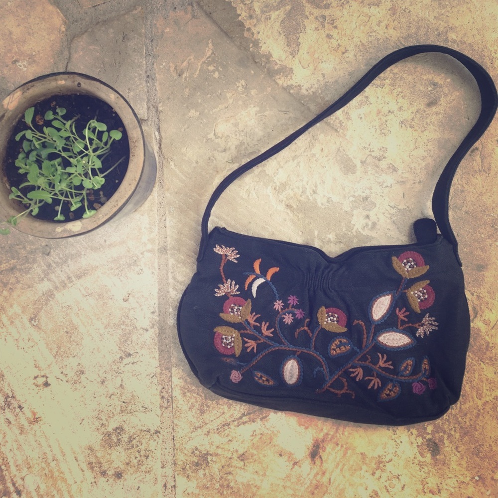 Forever Fossil Embroidered Handbag