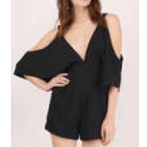 Black off the shoulder Romper