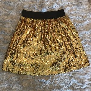 Gold Sequin Skirt