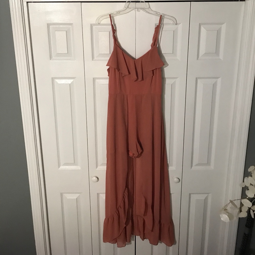 muave romper/playsuit with cover skirt