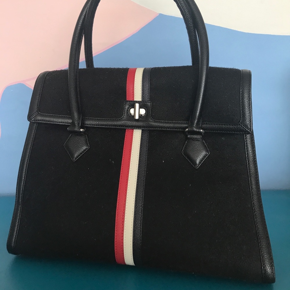 Brooks Brothers Black Fleece Wool Bag