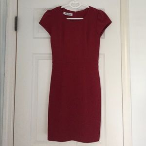 Red body-con dress