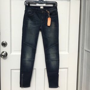Skinny ankle biker jeans