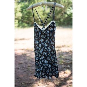 Floral Romper with Lace