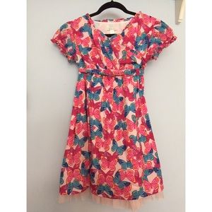 YOUTH Garnet Hill butterfly wrap dress