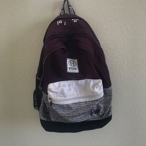 Pink Victoria Secret Maroon Backpack