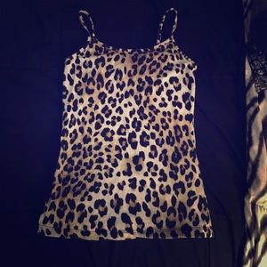 Forever21 leopard print tank top size small