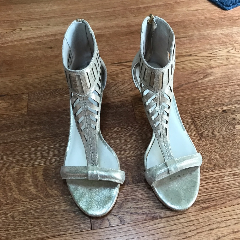 Kenneth Cole New York Metallic Heeled Sandals