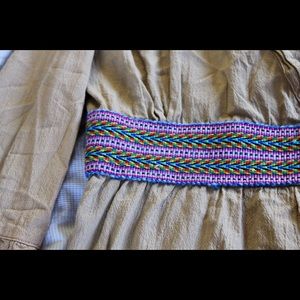 BEAUTIFUL HAND MADE COFFEE DRESS/ BEACH COVER UP