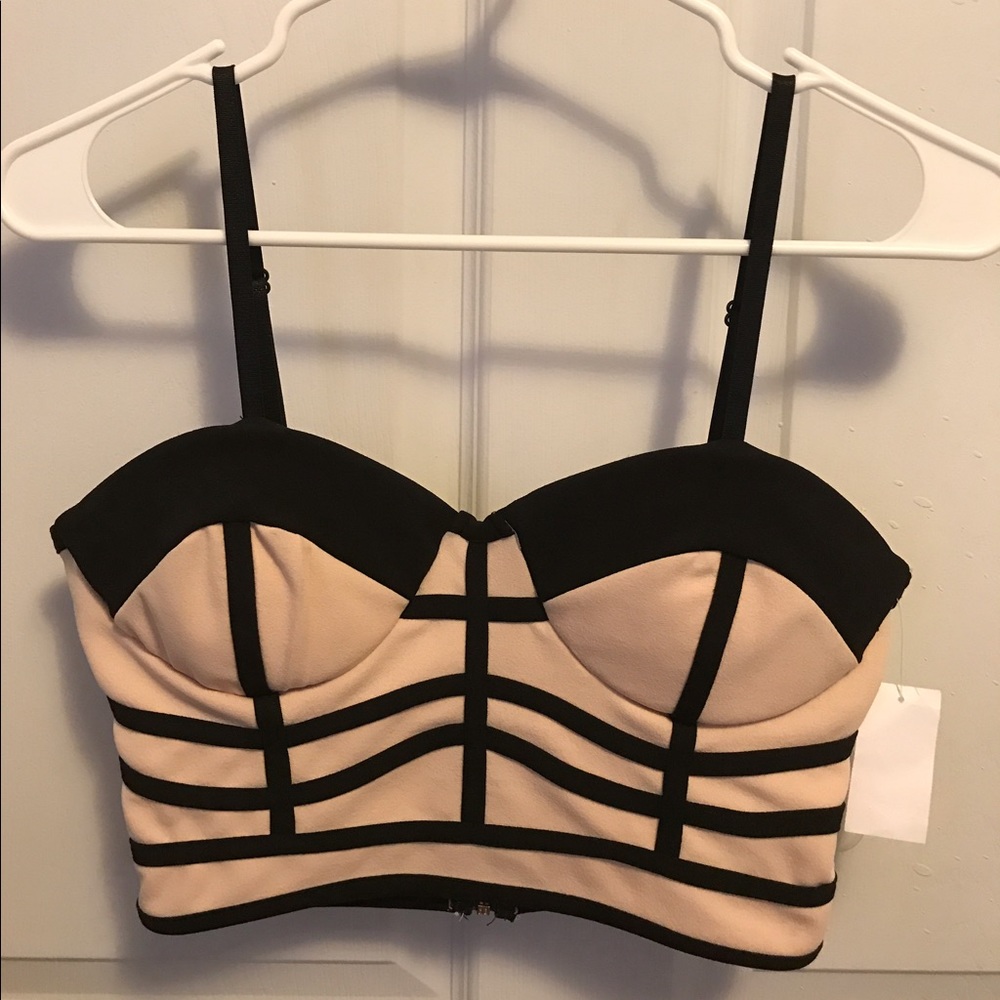 Light pink corset crop top