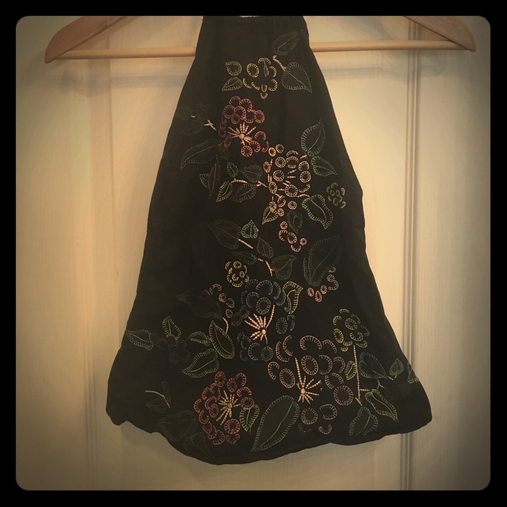 French Connection Embroidered Halter Top, Size 4