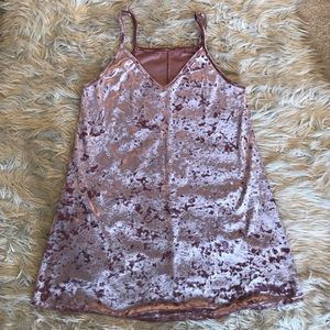 Pink Crushed Velvet Spaghetti Strap Shirt