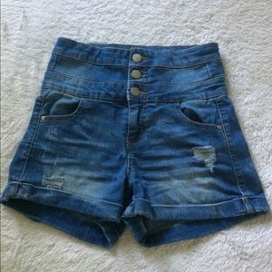 "Tinseltown" High-Waisted Jean Shorts