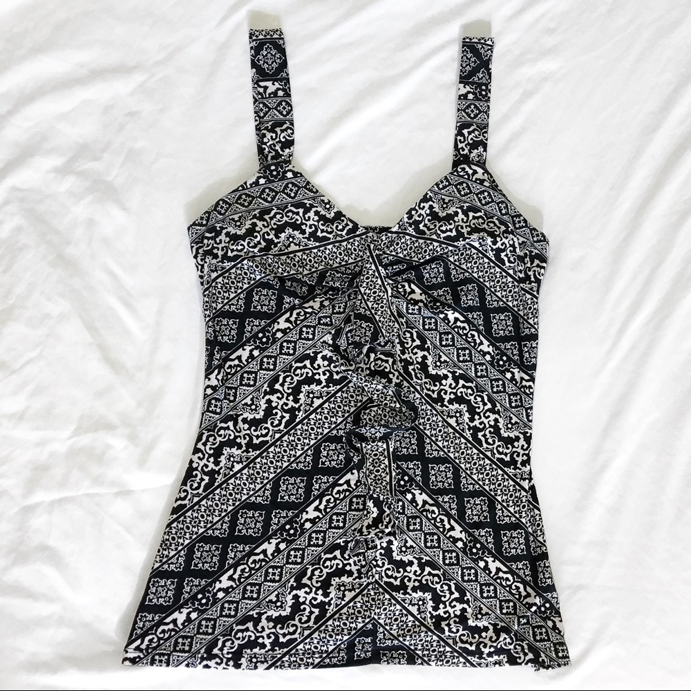 Black/White Printed Tank