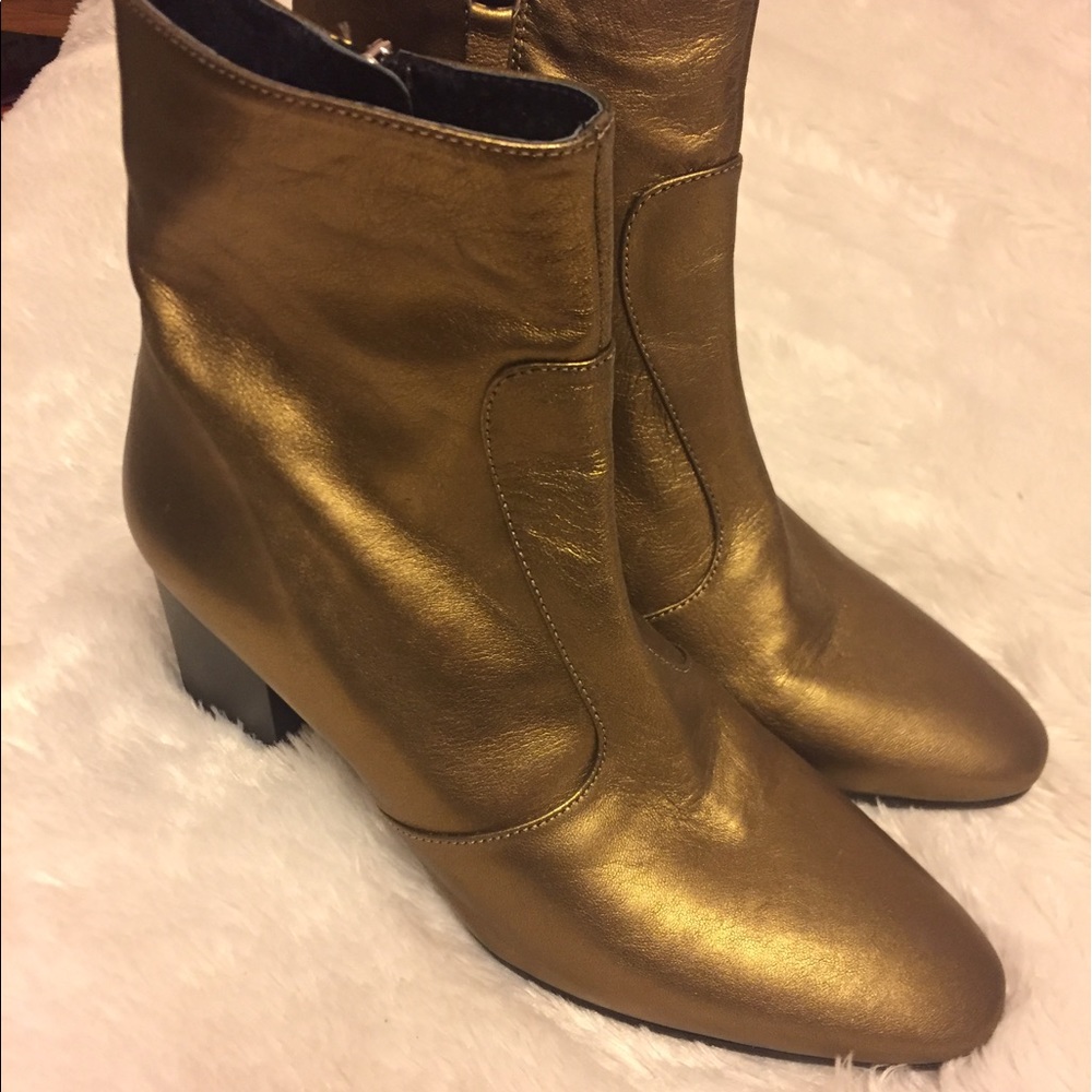 Topshop gold boots