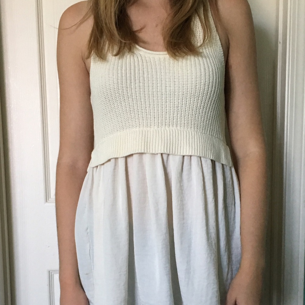 Urban Outfitters cream babydoll-fit tunic