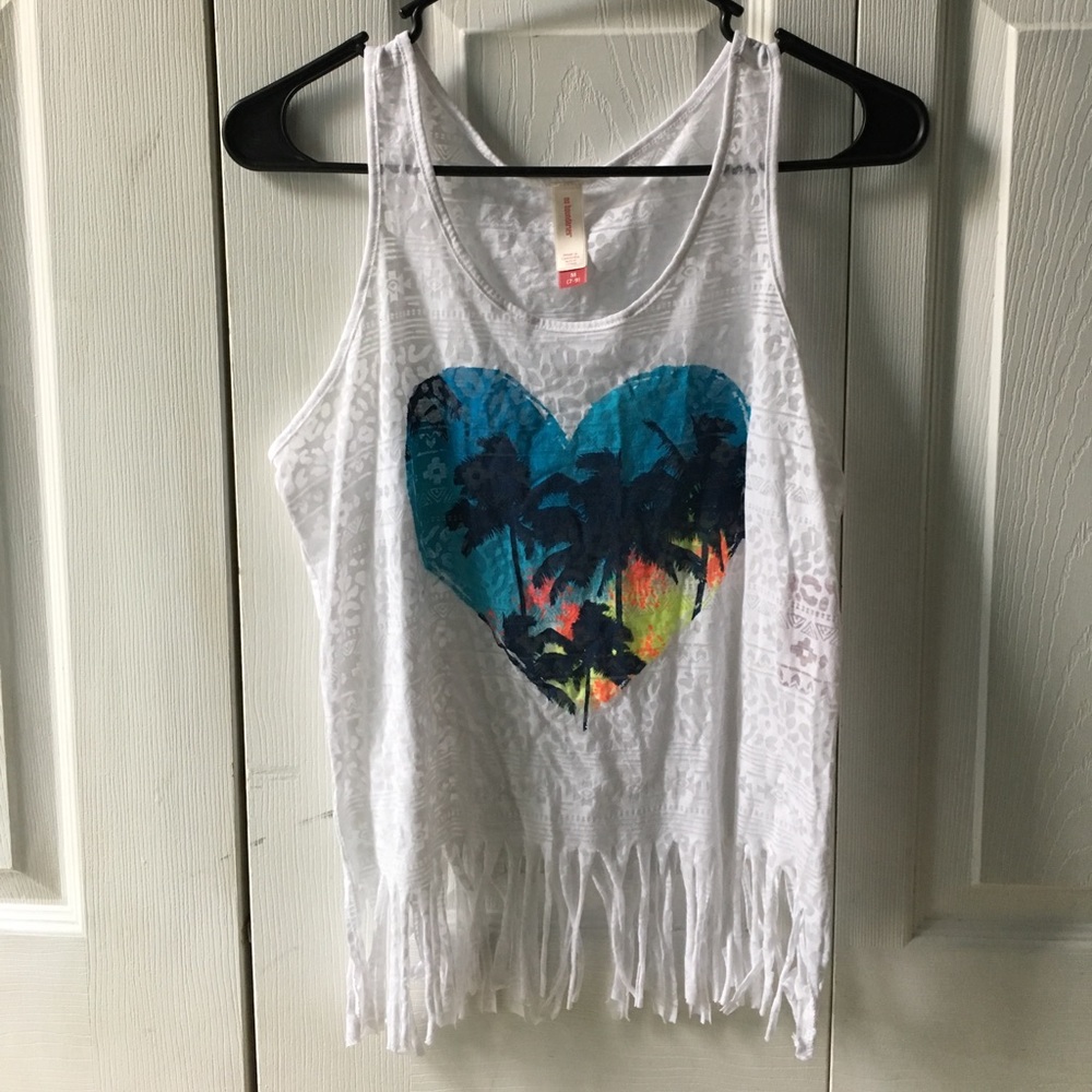 No boundaries white tank top