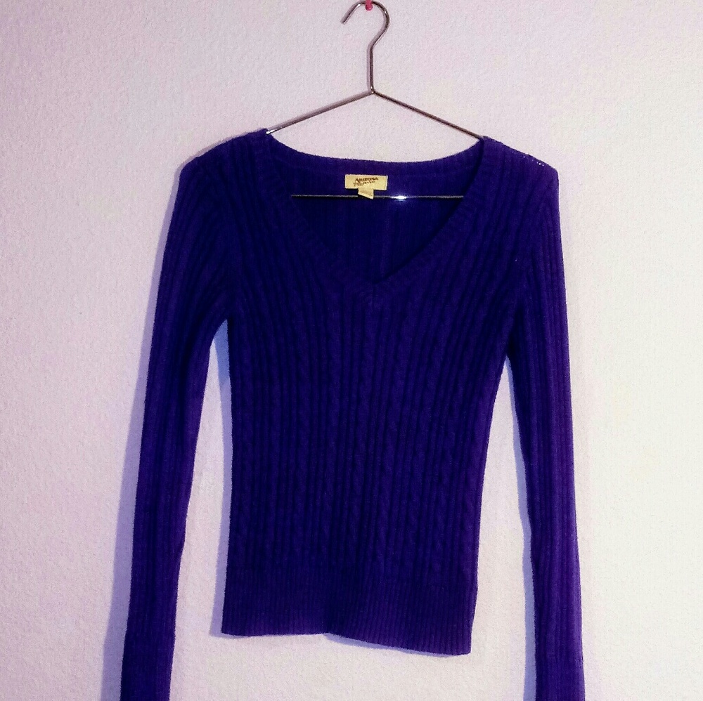 Purple V- Neck Sweater