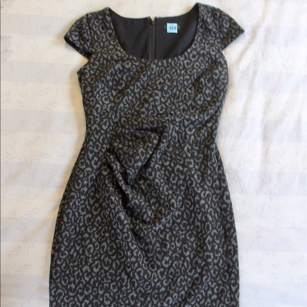 CHEETAH PRINT BLACK AND GREY DRESS🐆