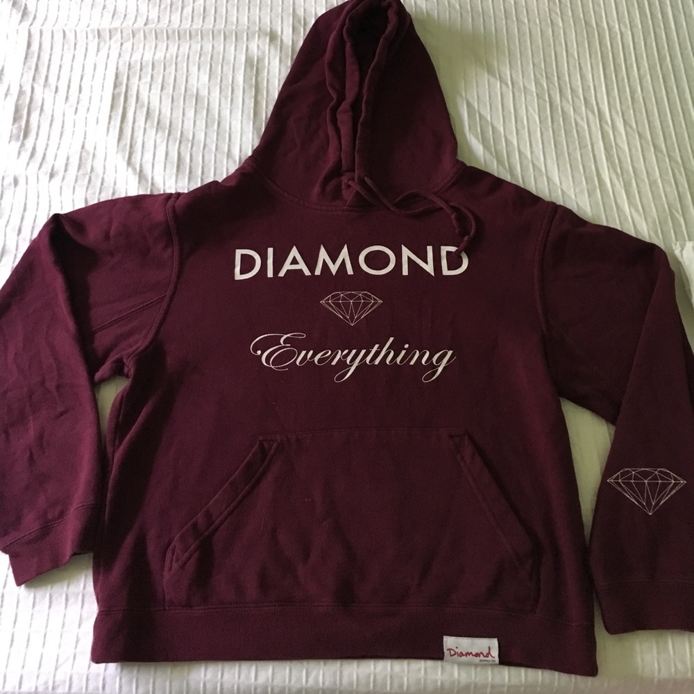 Diamond burgundy hoodie
