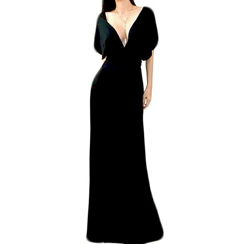 Transformer Black Maxi Dress Infinity Bridesmaid - Picture 3 of 4