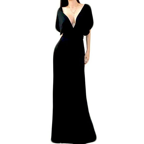 Transformer Black Maxi Dress Infinity Bridesmaid - Picture 3 of 4